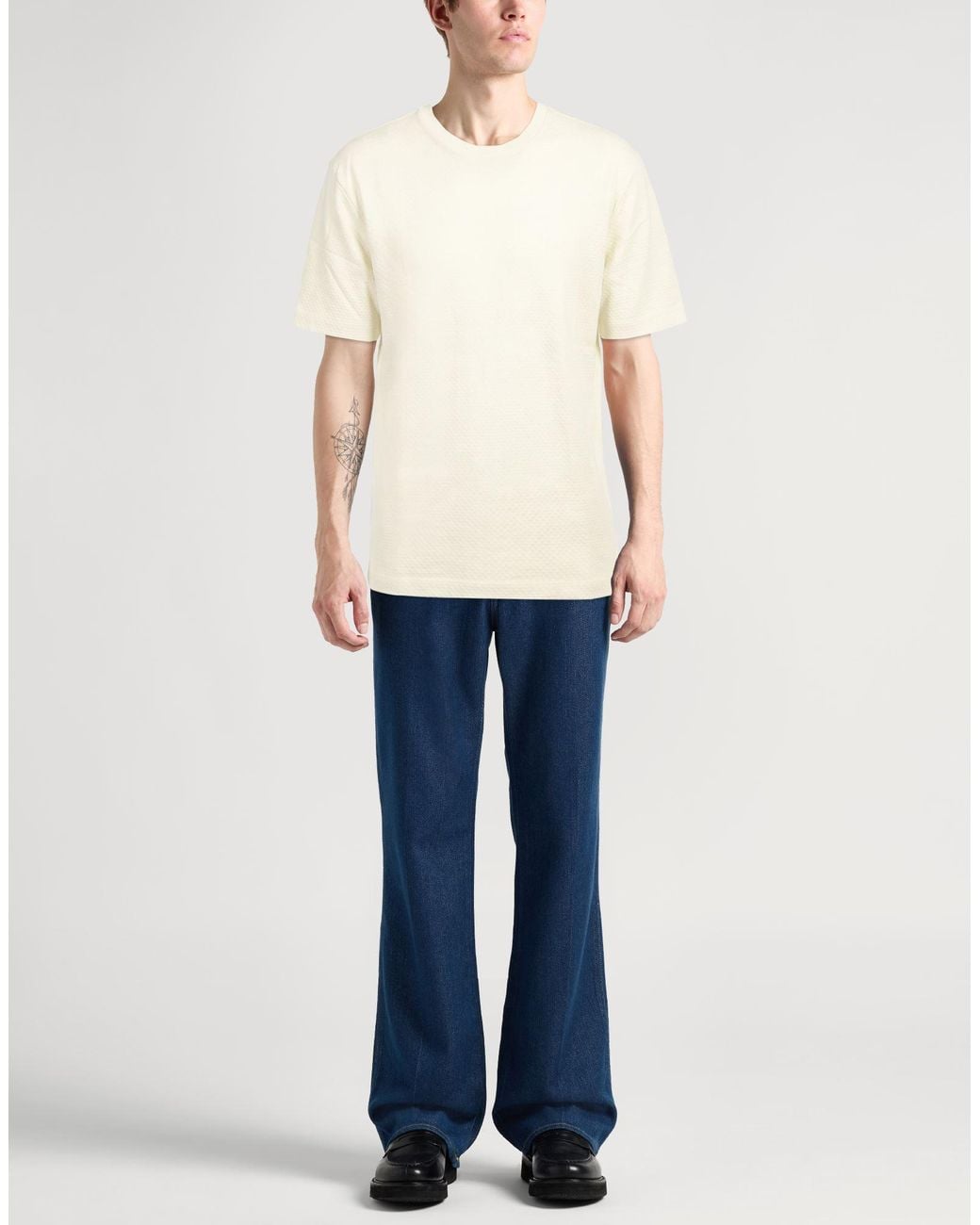 Emporio Armani Natural Ivory T-Shirt Cotton for men