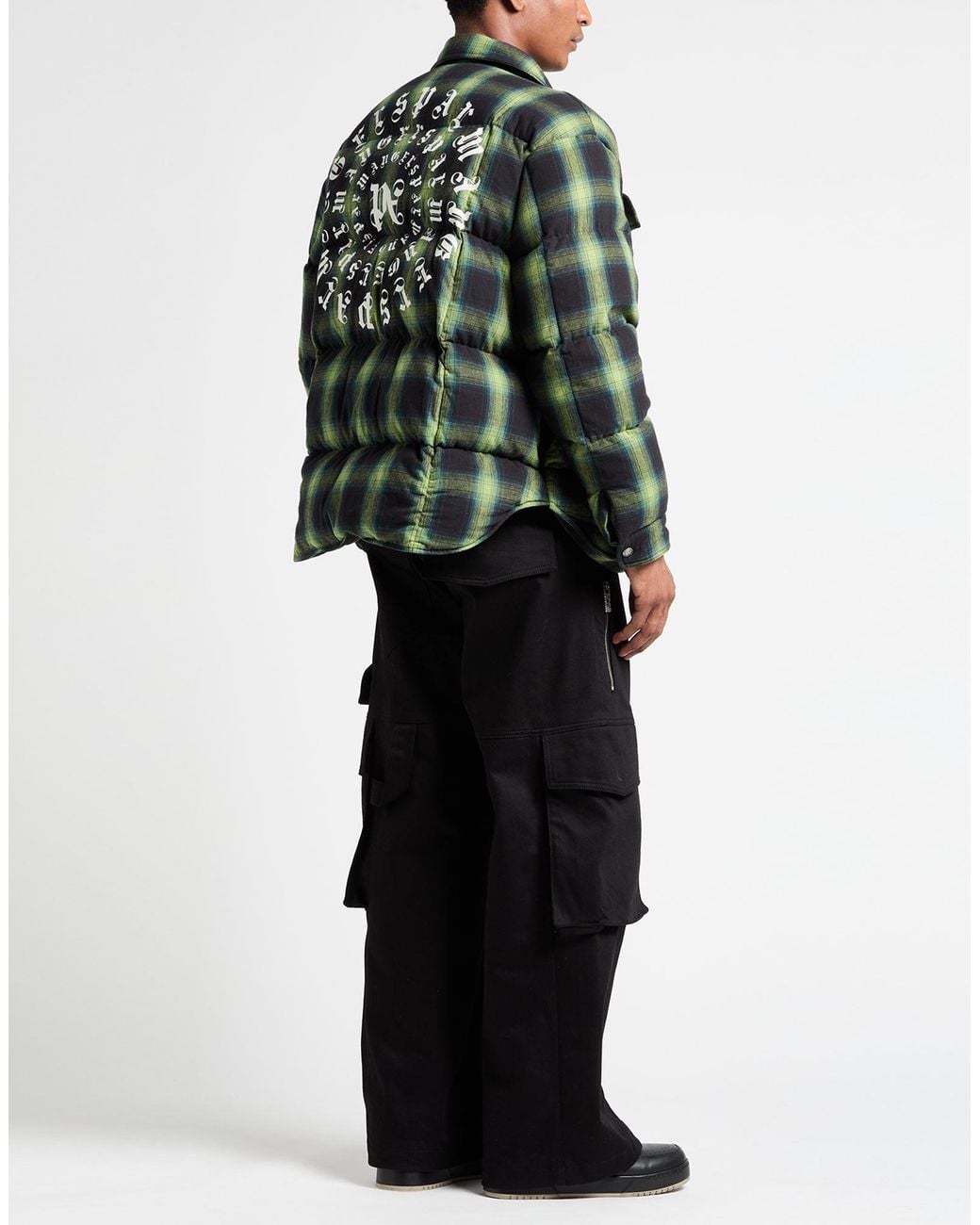 Palm Angels Green Puffer for men