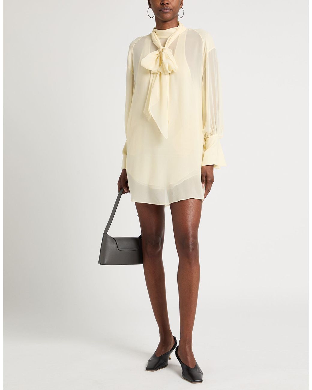 Robe courte Sa Su Phi en coloris White
