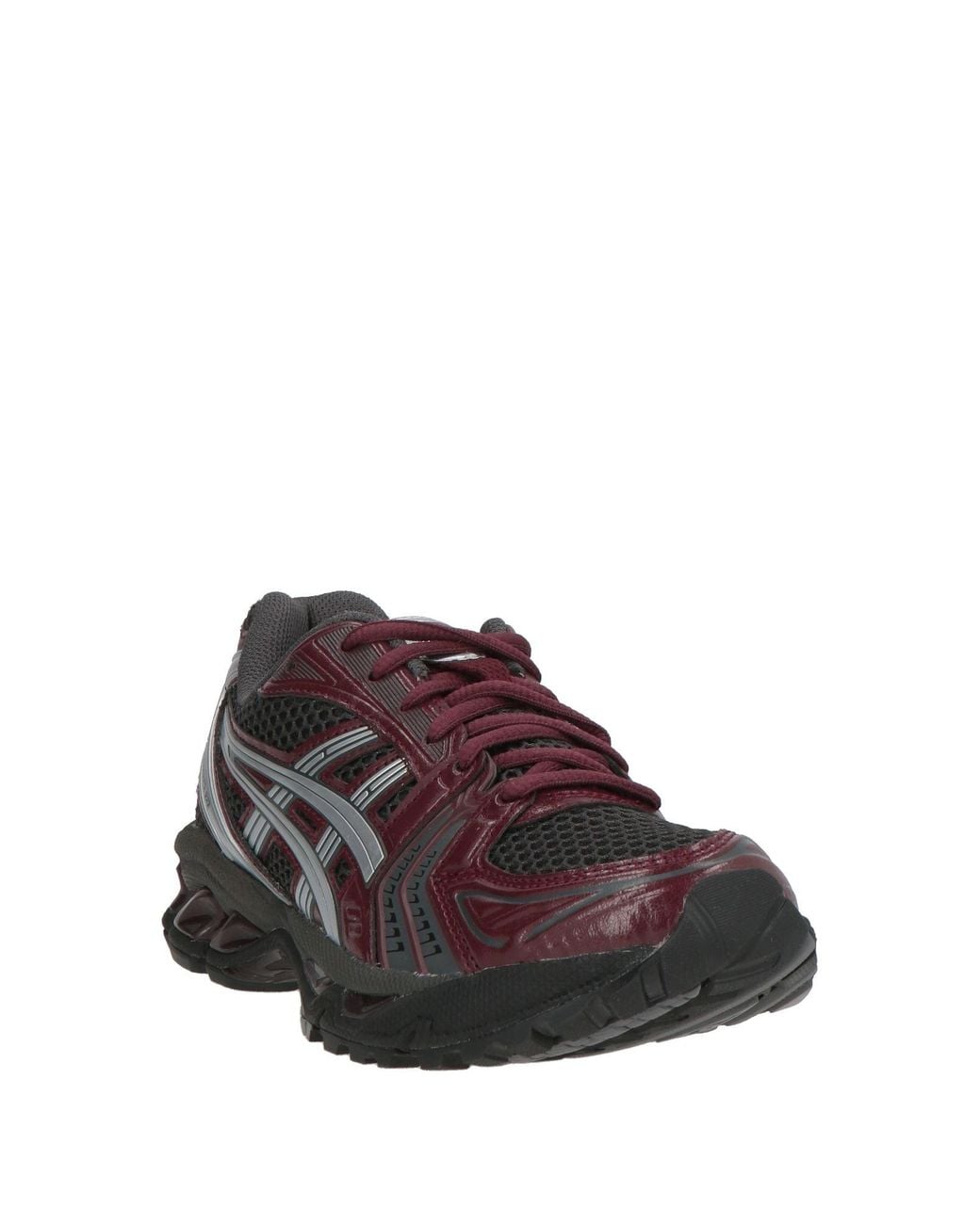 Asics Brown Burgundy Sneakers Synthetic Fibers, Textile Fibers