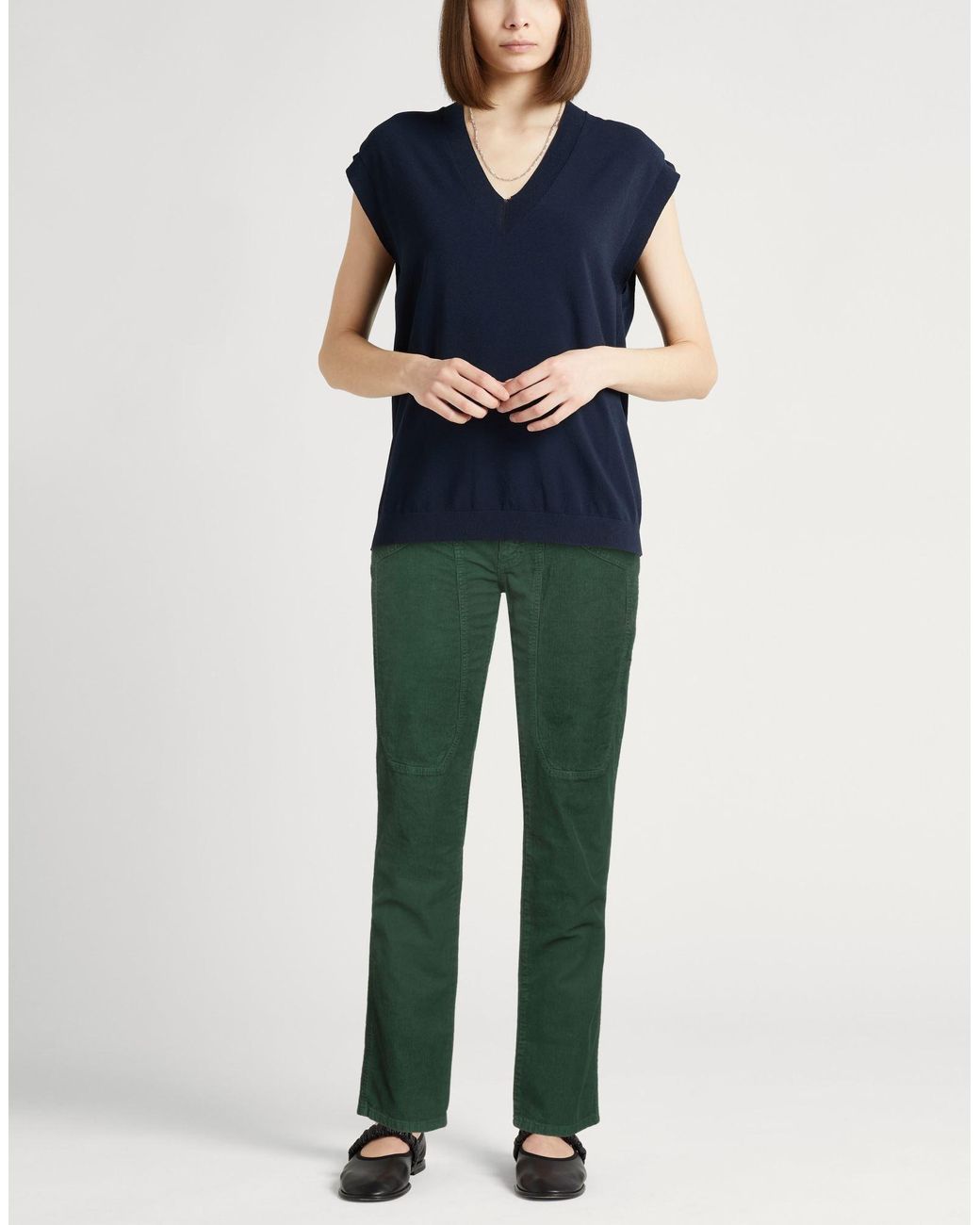 Jeckerson Green Pants Cotton, Elastane