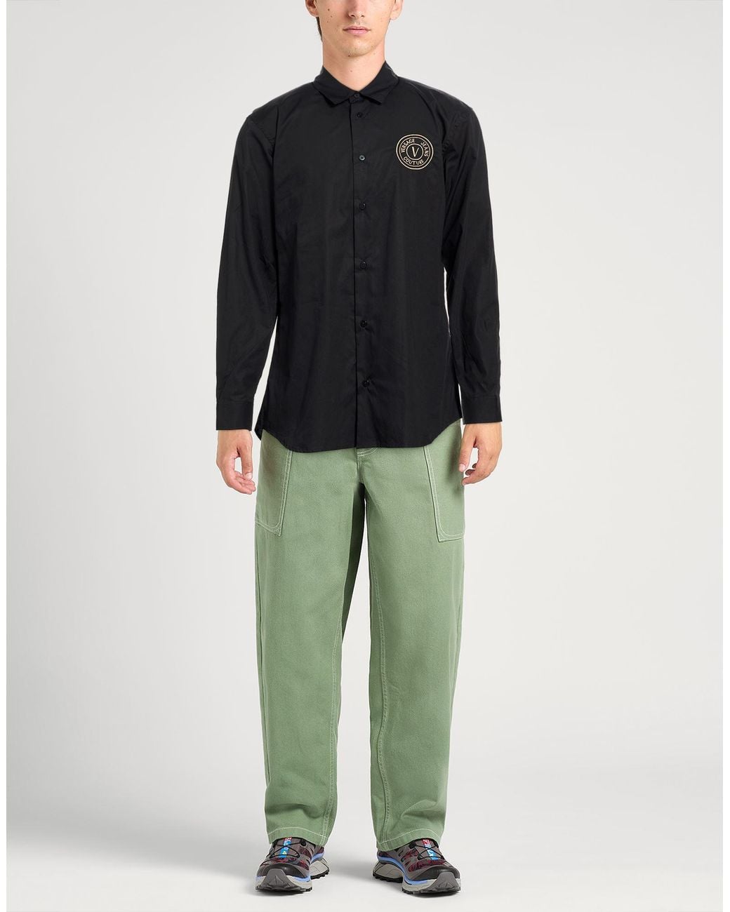 Versace Jeans Couture Blue Shirt Cotton for men
