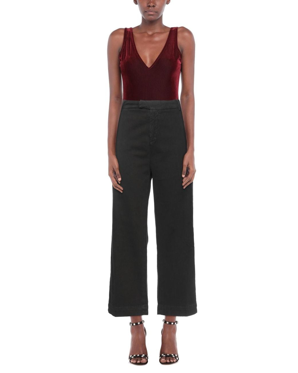 Roy Rogers Black Pants Cotton, Elastane