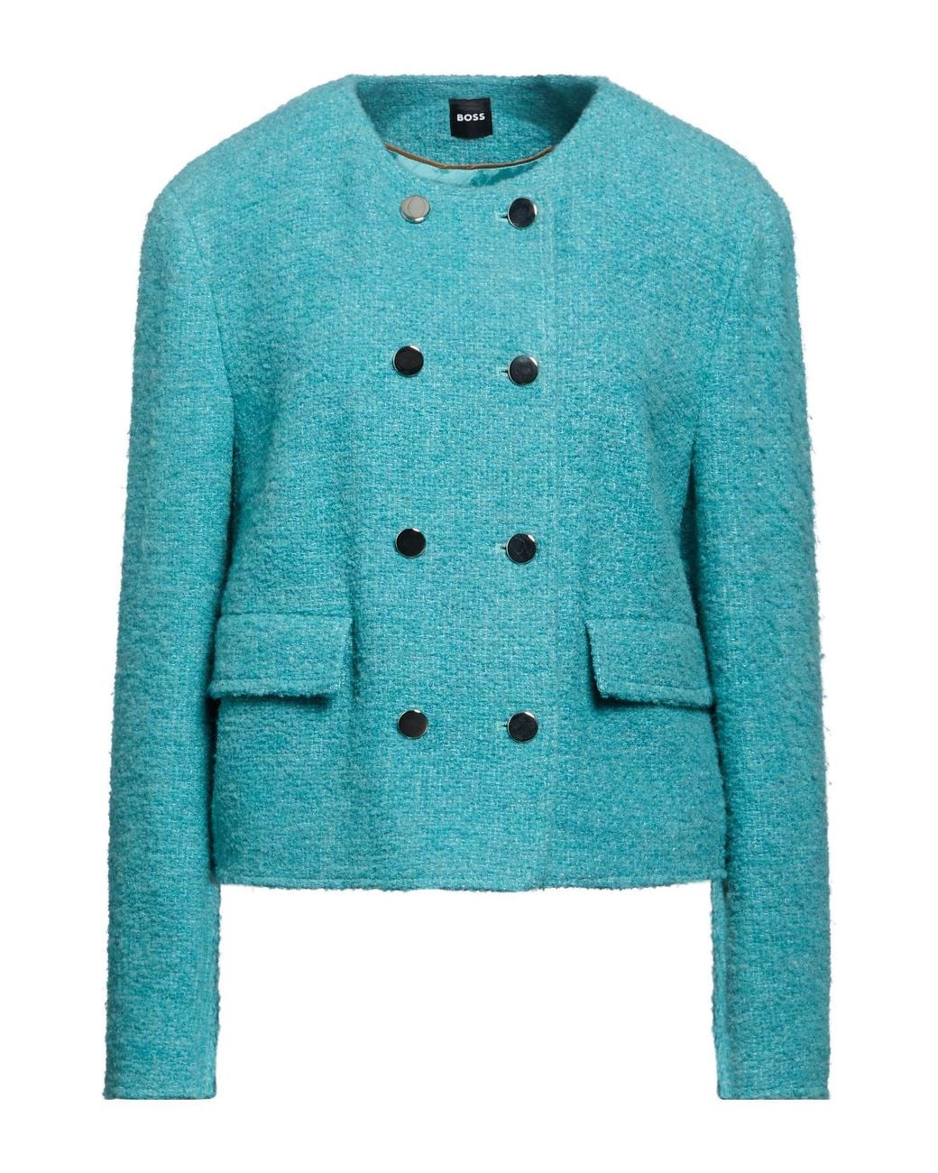 Boss Blue Jacket Polyacrylic, Wool, Polyester