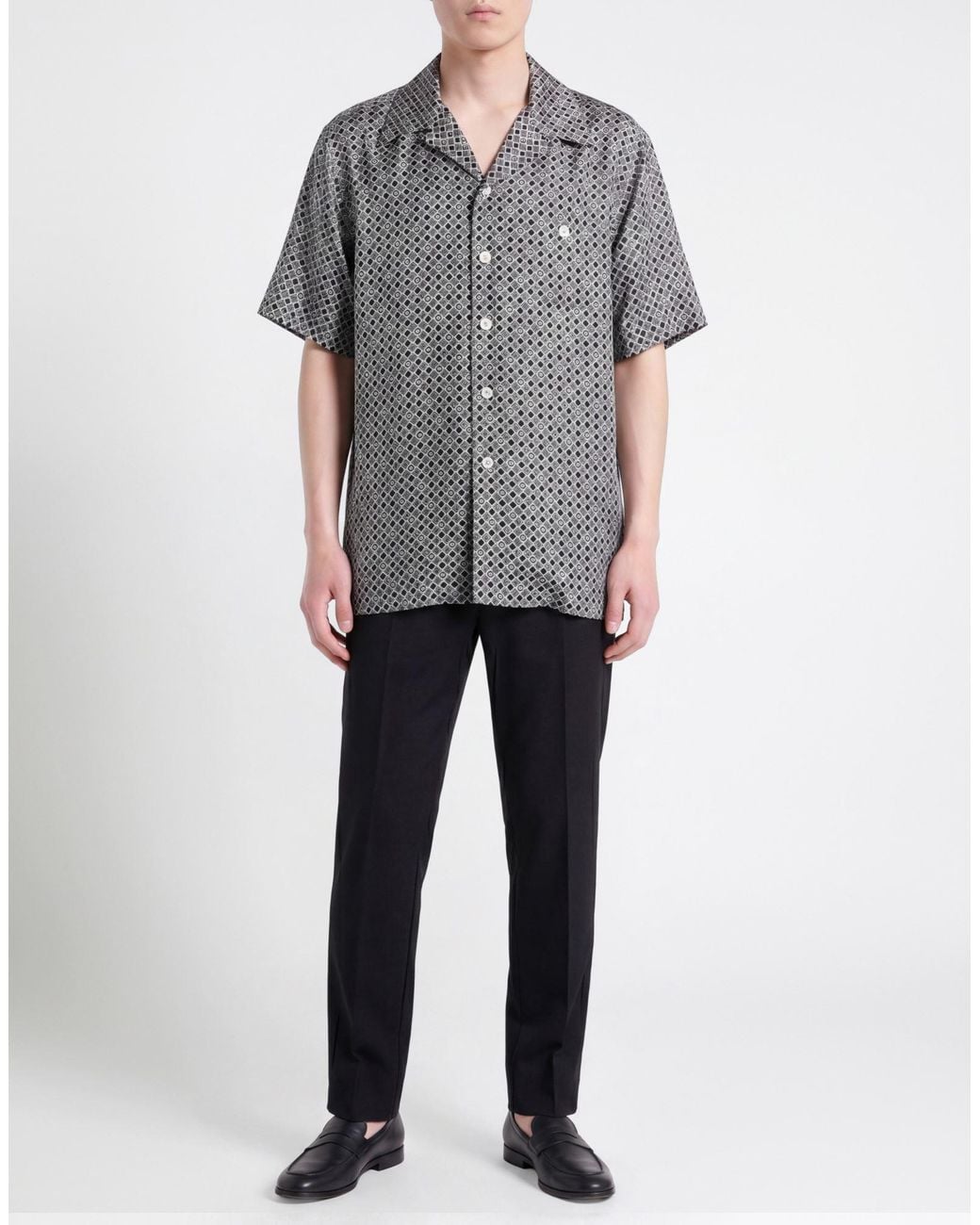 Dolce & Gabbana Gray Shirt Silk for men