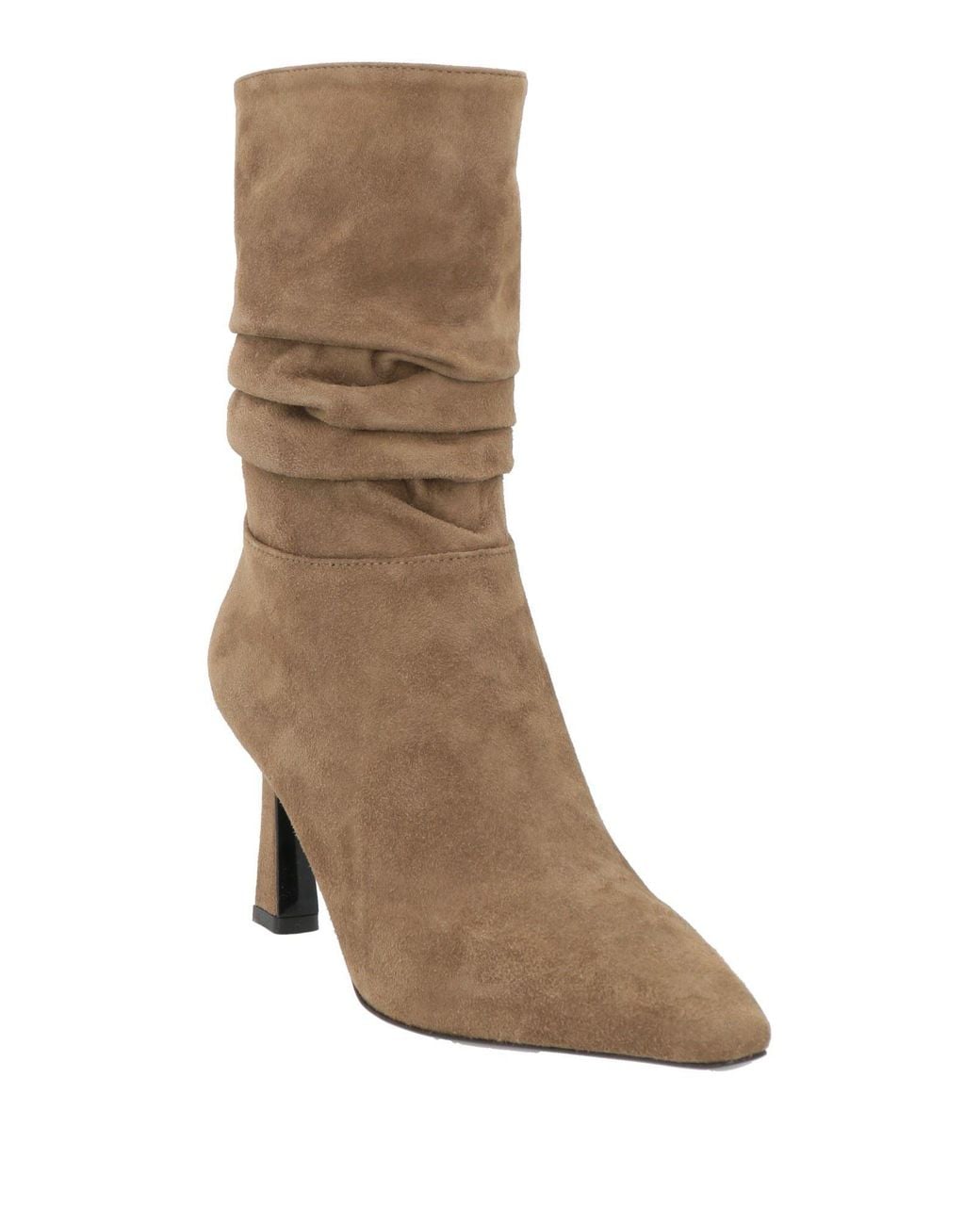 Pollini Brown Khaki Ankle Boots Leather