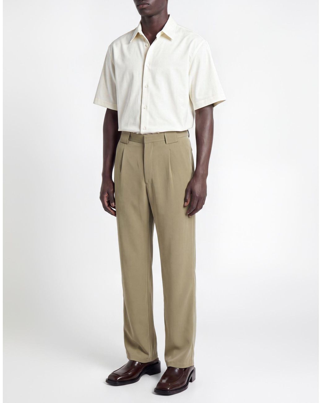 Armani Collezioni Green Khaki Pants Polyester for men