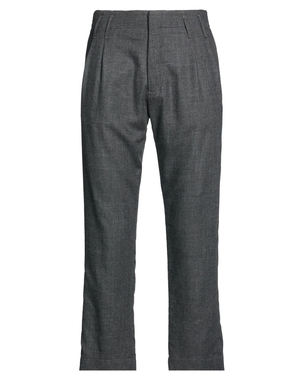 Officina 36 Gray Pants Wool, Polyester for men