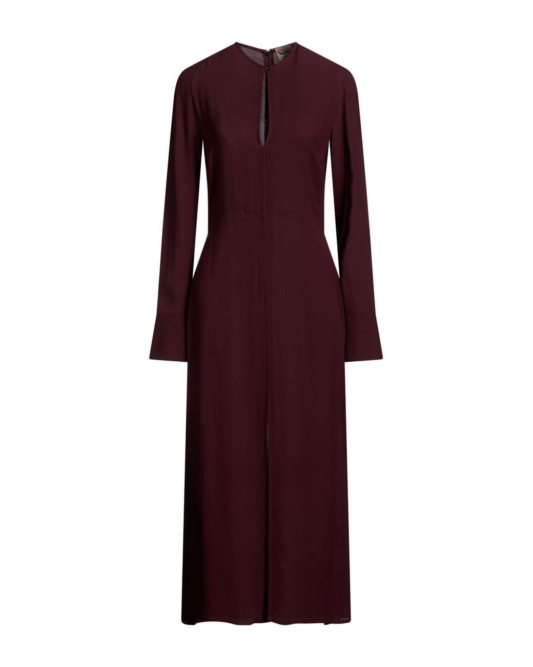 Semicouture Purple Plum Midi Dress Viscose