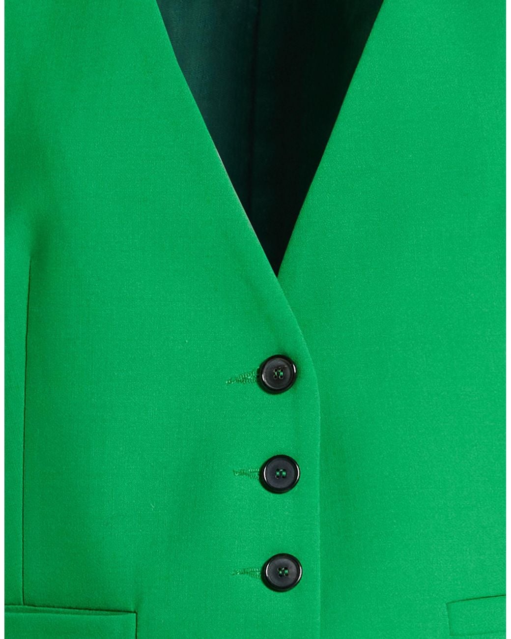 Jucca Green Tailored Vest Polyester