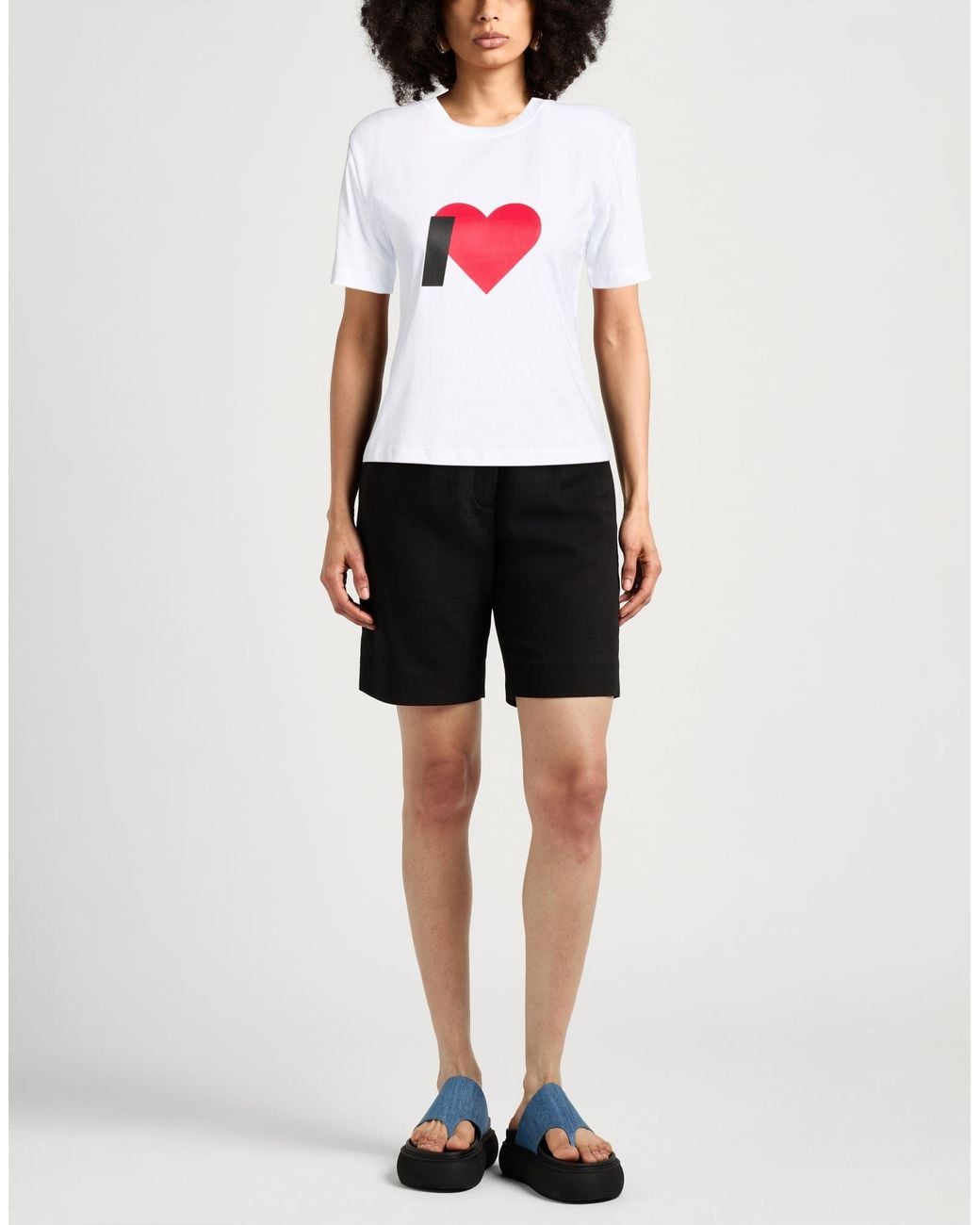 MSGM White T-Shirt Cotton