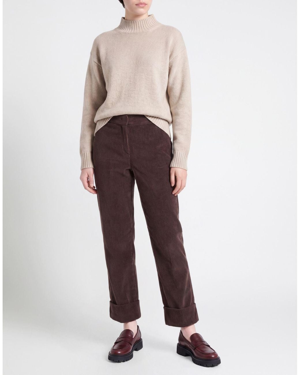 Via Masini 80 Purple Pants Polyester, Nylon, Elastane