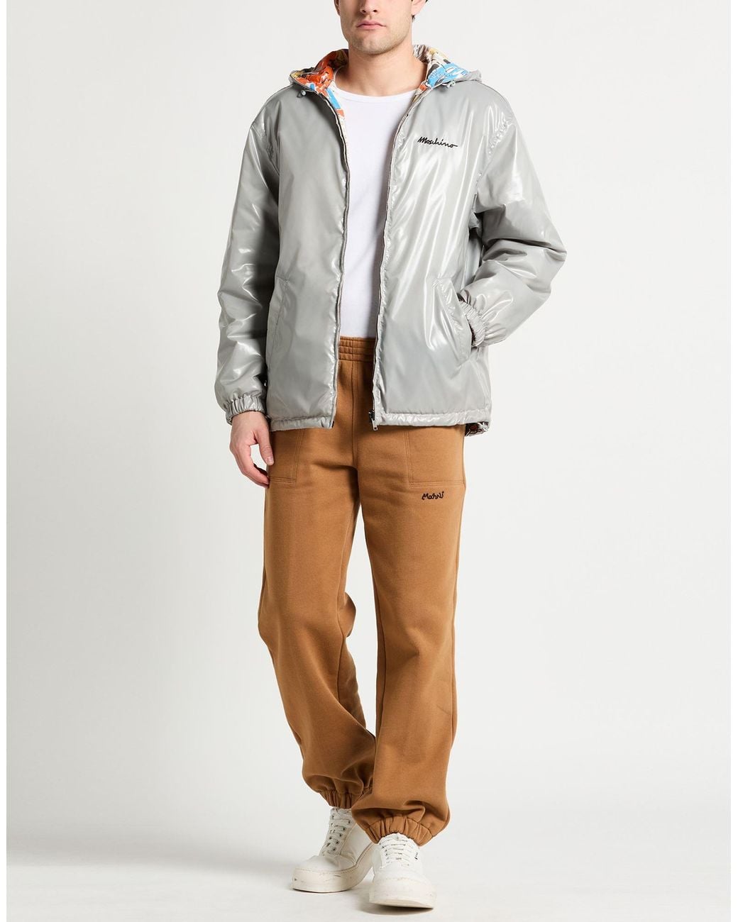 Moschino Gray Jacket Polyester, Polyurethane Resin for men