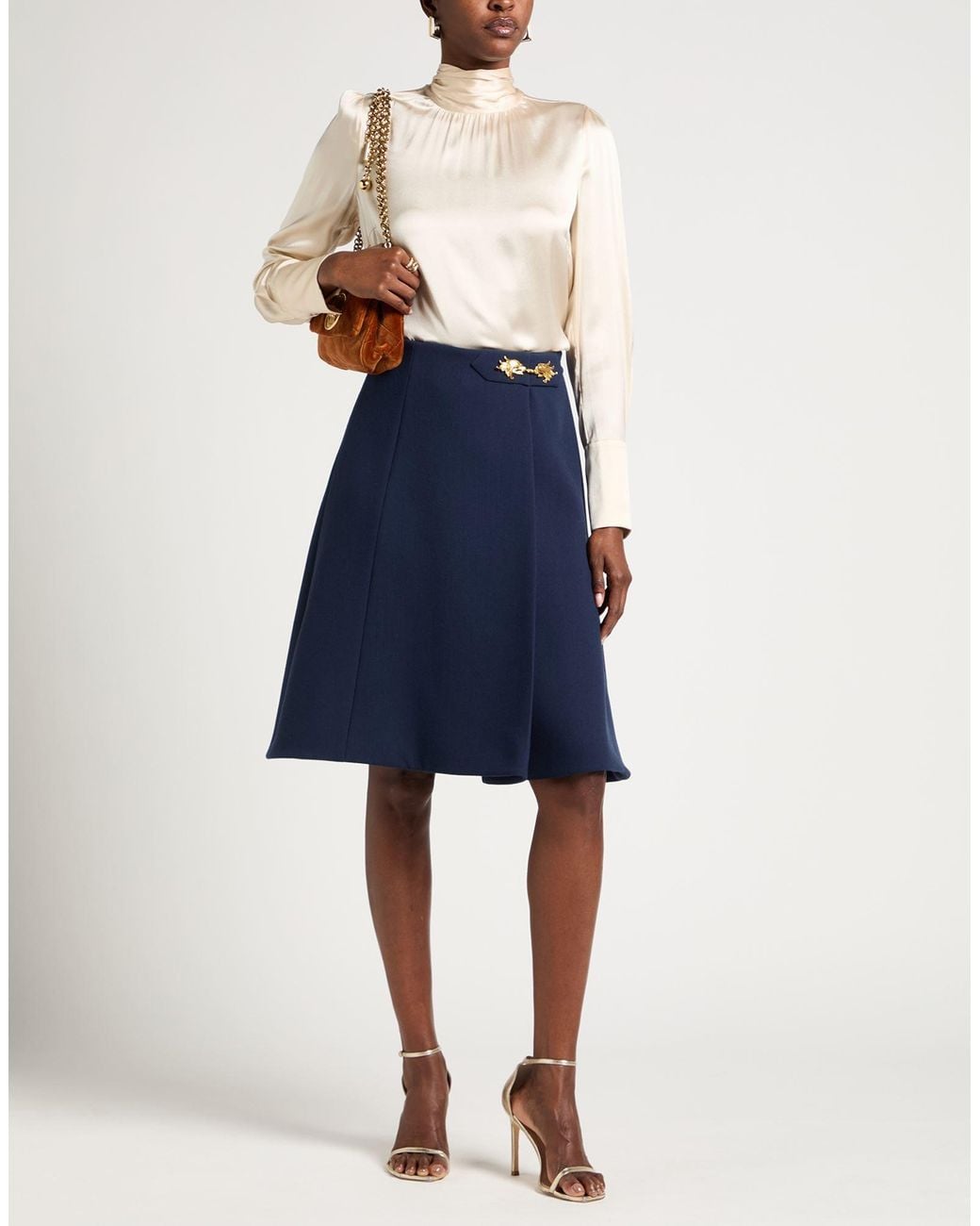 Valentino Garavani Blue Midi Skirt