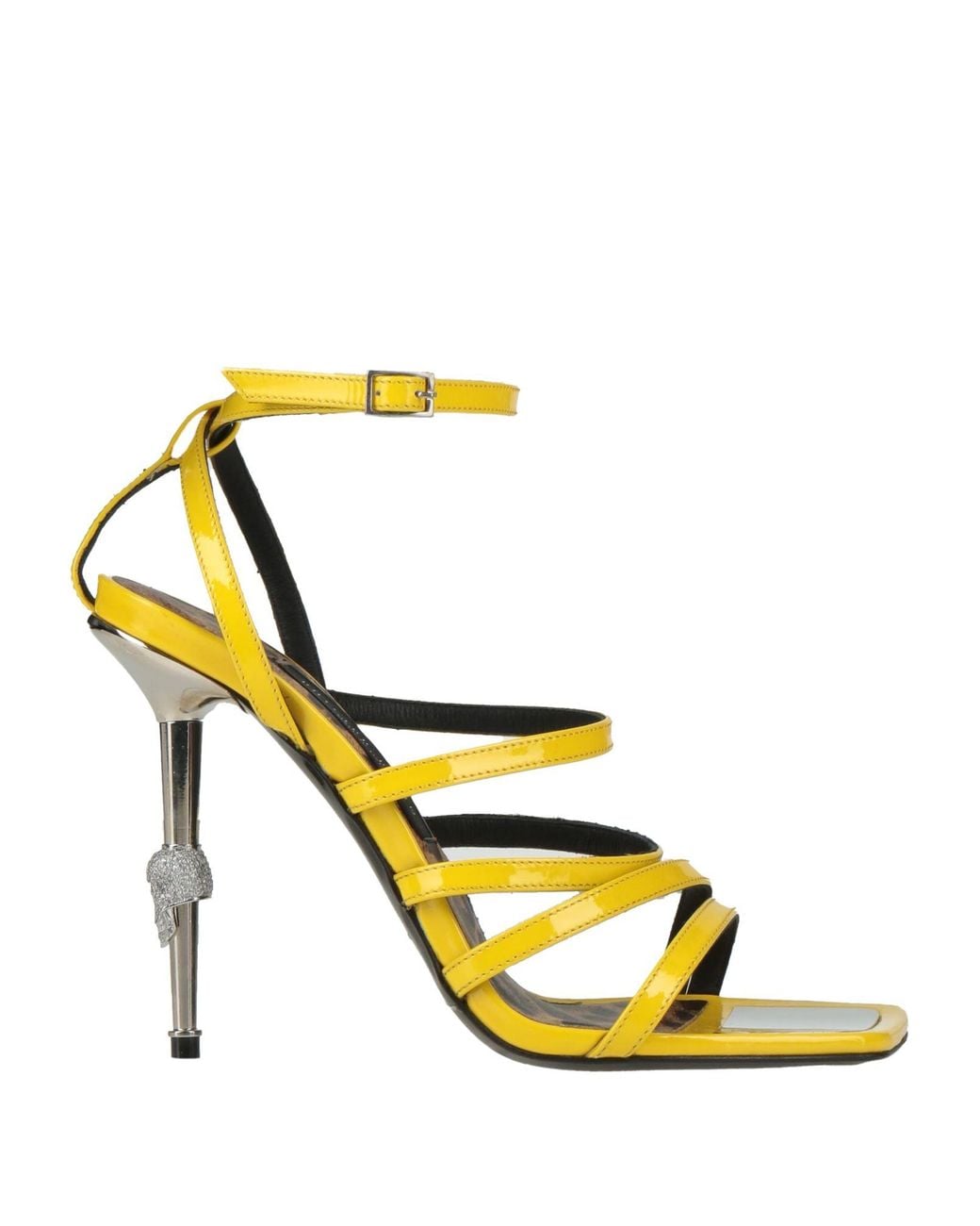 Philipp Plein Metallic Sandals Leather