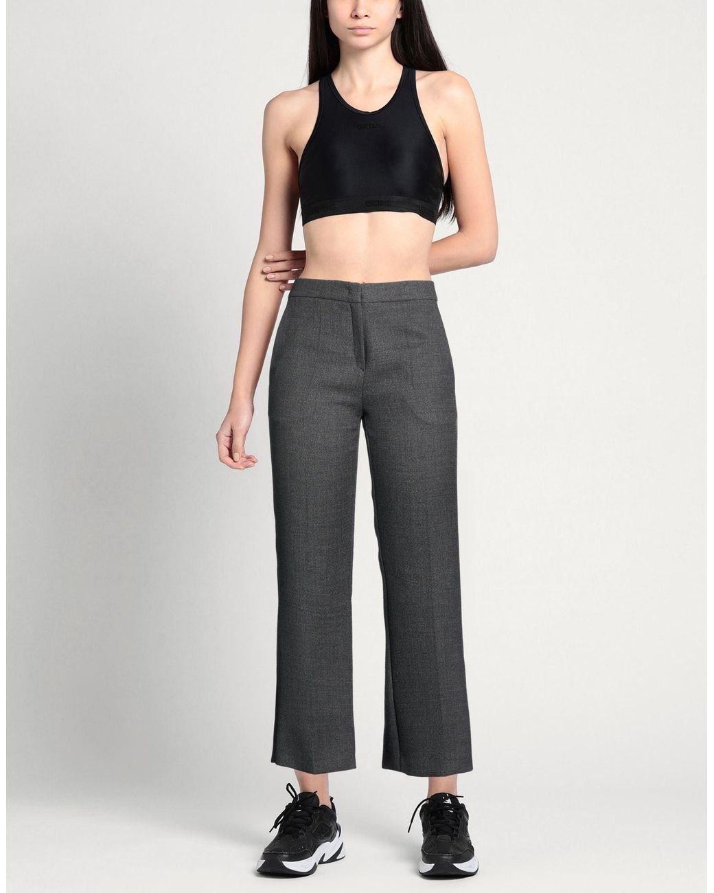 ODEEH Gray Charcoal Pants Virgin Wool