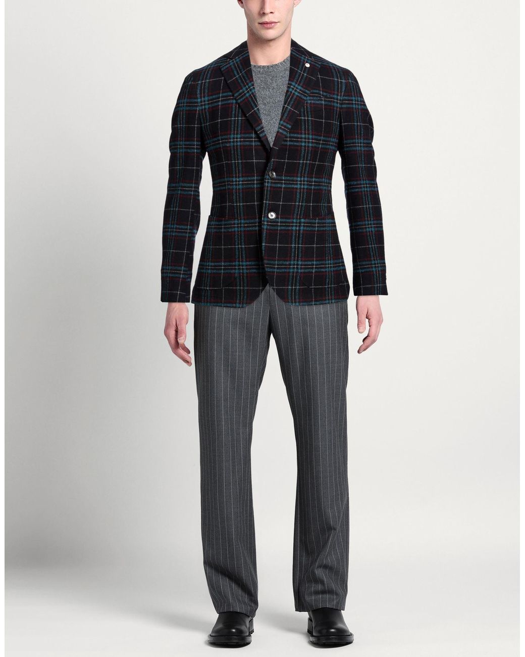L.b.m. 1911 Blue Blazer Wool, Cotton, Polyamide, Polyester, Acrylic for men