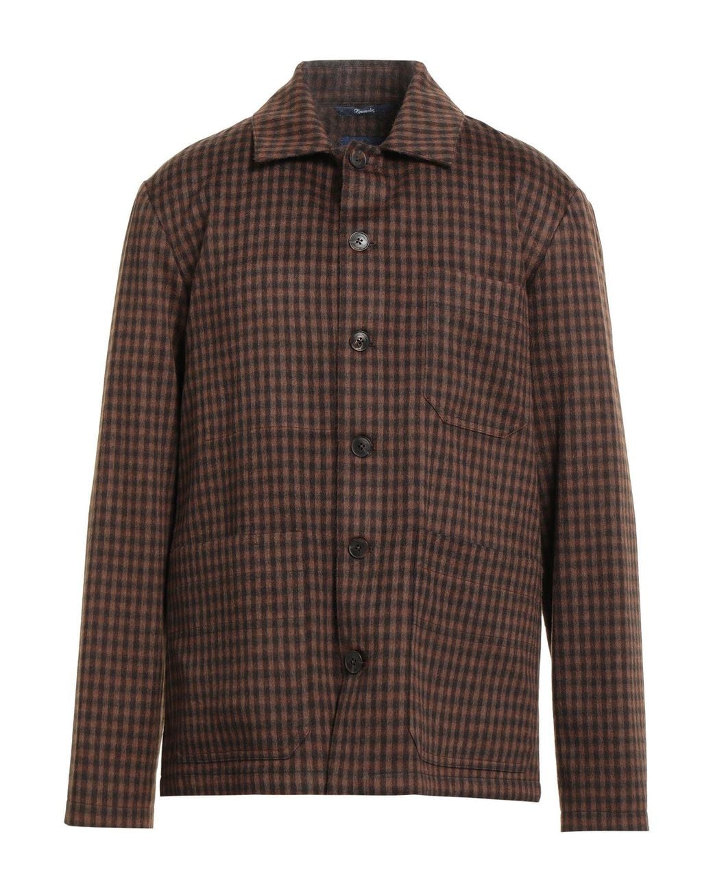 Drumohr Brown Jacket Virgin Wool for men