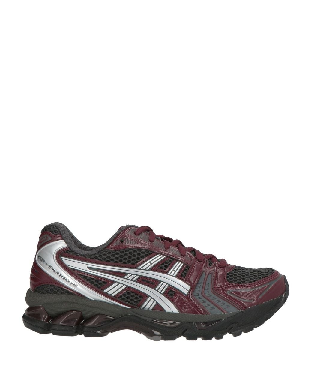 Asics Brown Burgundy Sneakers Synthetic Fibers, Textile Fibers