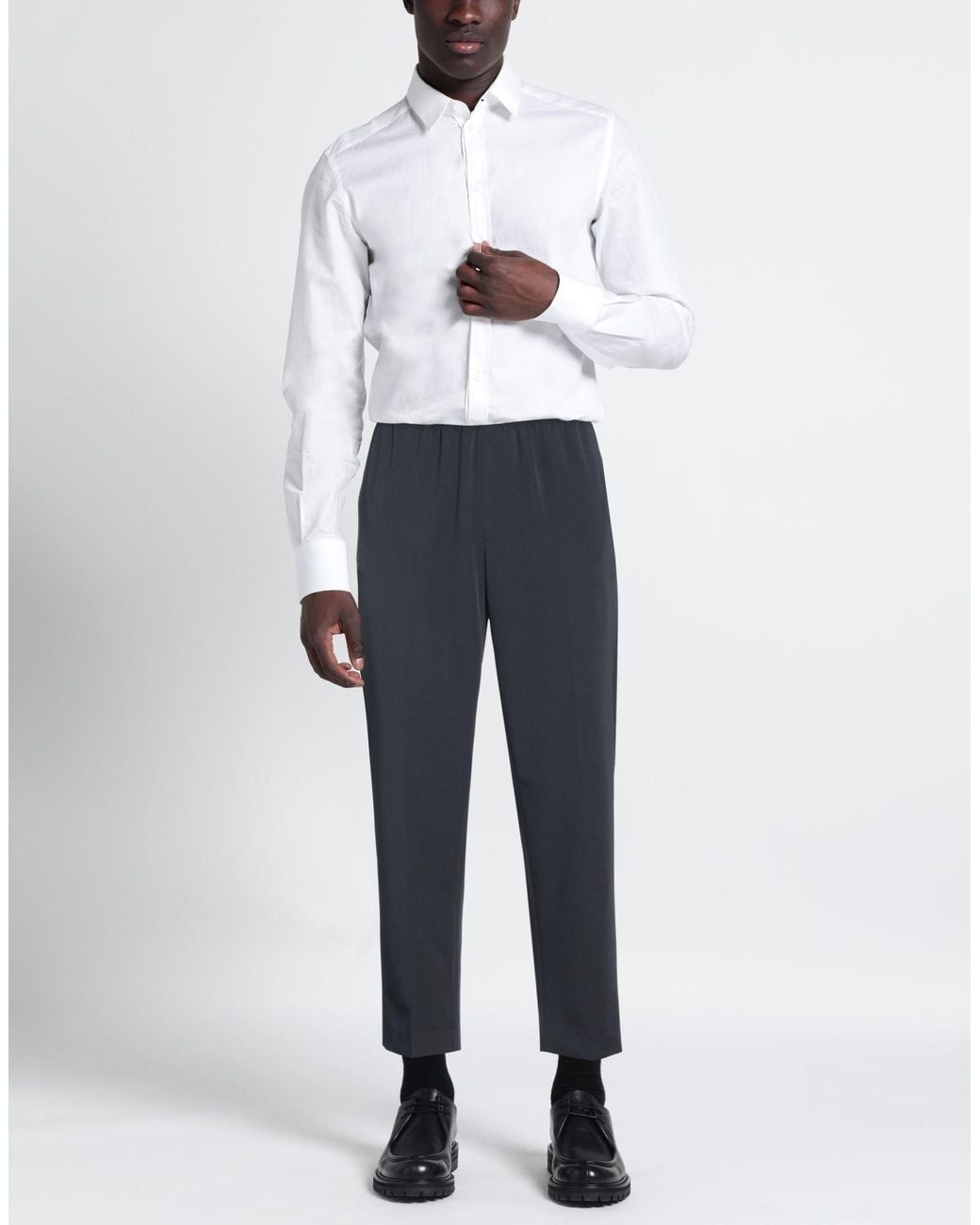 Cellar Door Blue Pants Polyester, Rayon, Elastane for men