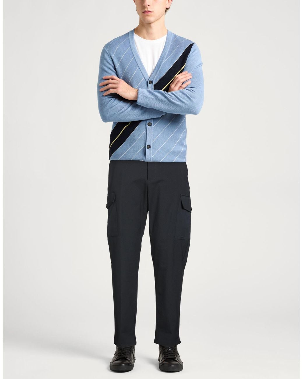 Brian Dales Blue Pants Polyamide, Elastane for men