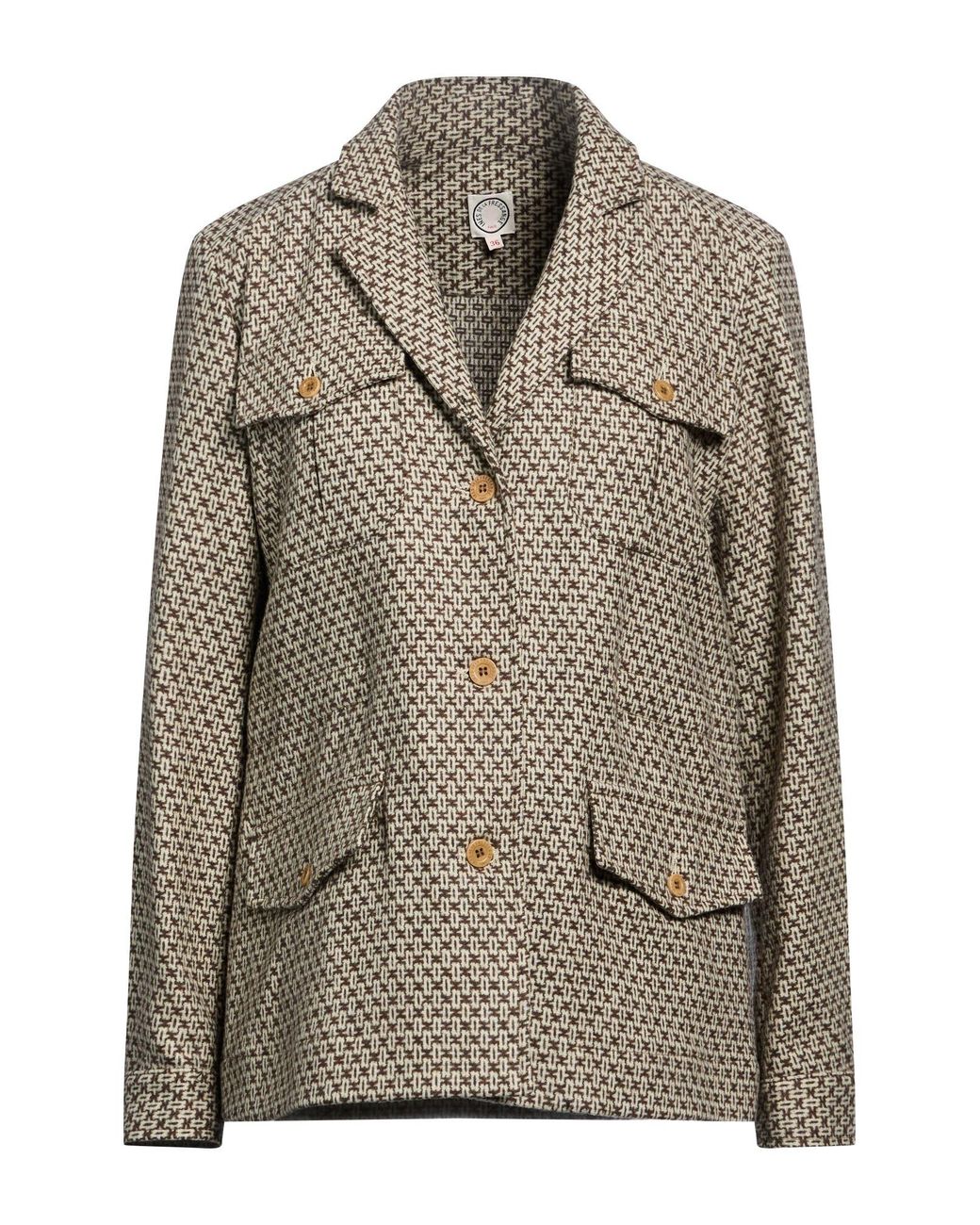 Ines De La Fressange Paris Gray Jacket Wool