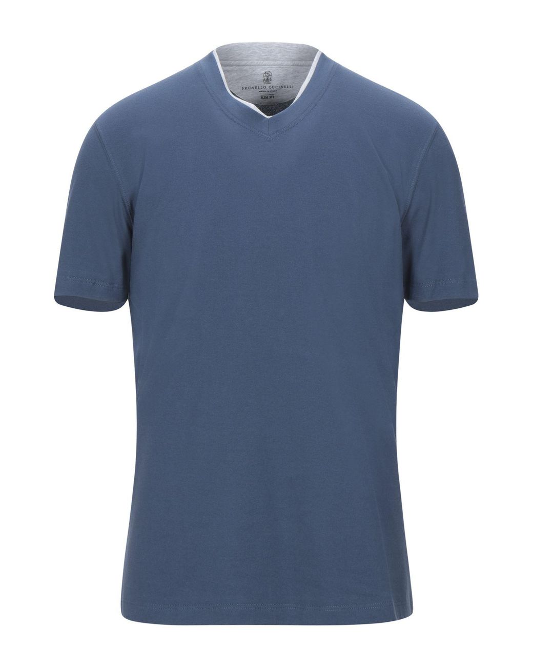 Brunello Cucinelli T-shirt in Slate Blue (Blue) for Men - Lyst