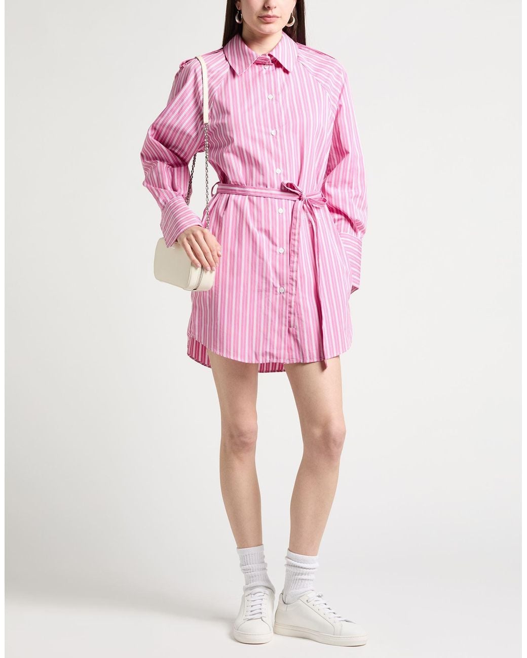Patou Pink Antique Rose Mini Dress Cotton