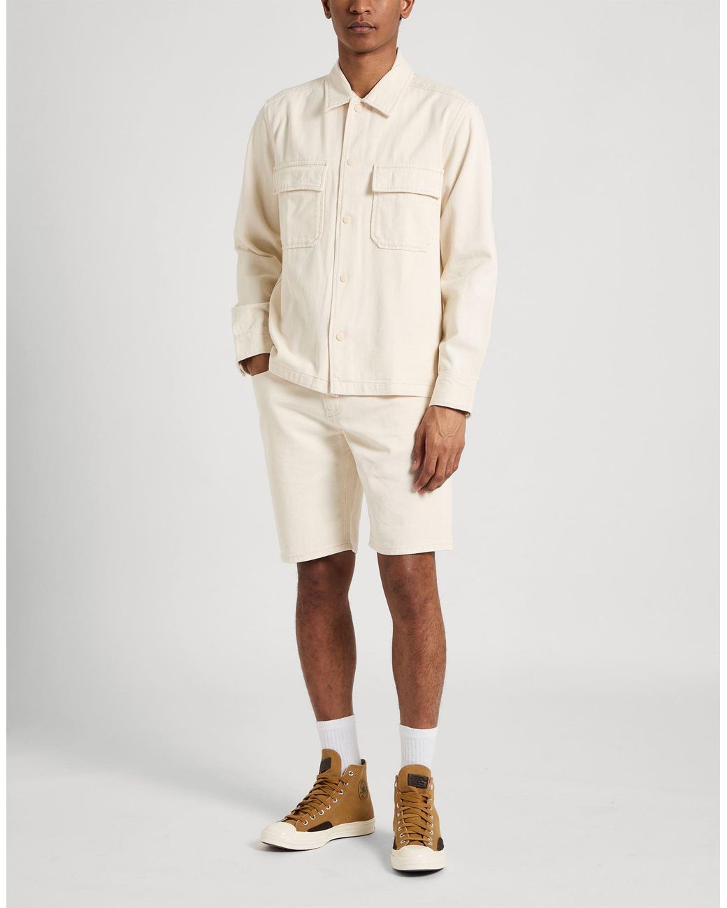 Calvin Klein White Denim Shirt for men