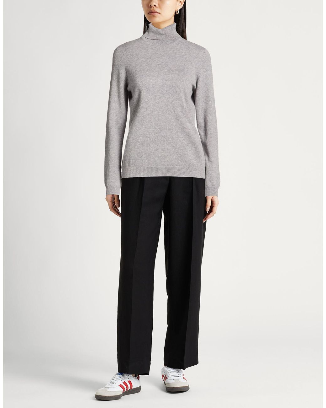 Barba Napoli Gray Turtleneck Cashmere