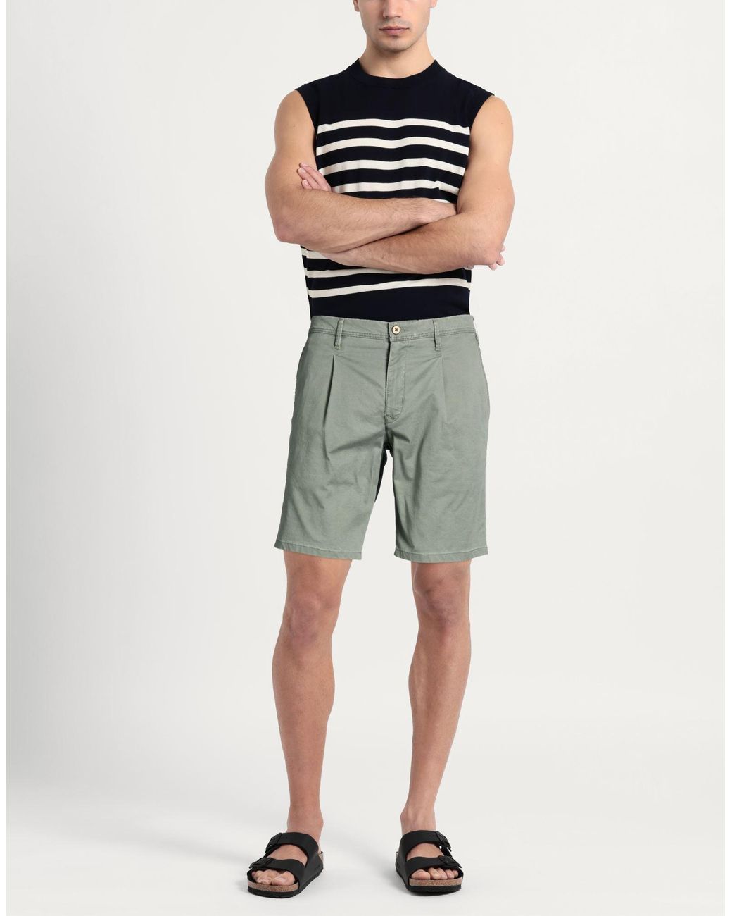 Mmx Gray Shorts & Bermuda Shorts Organic Cotton, Elastane for men