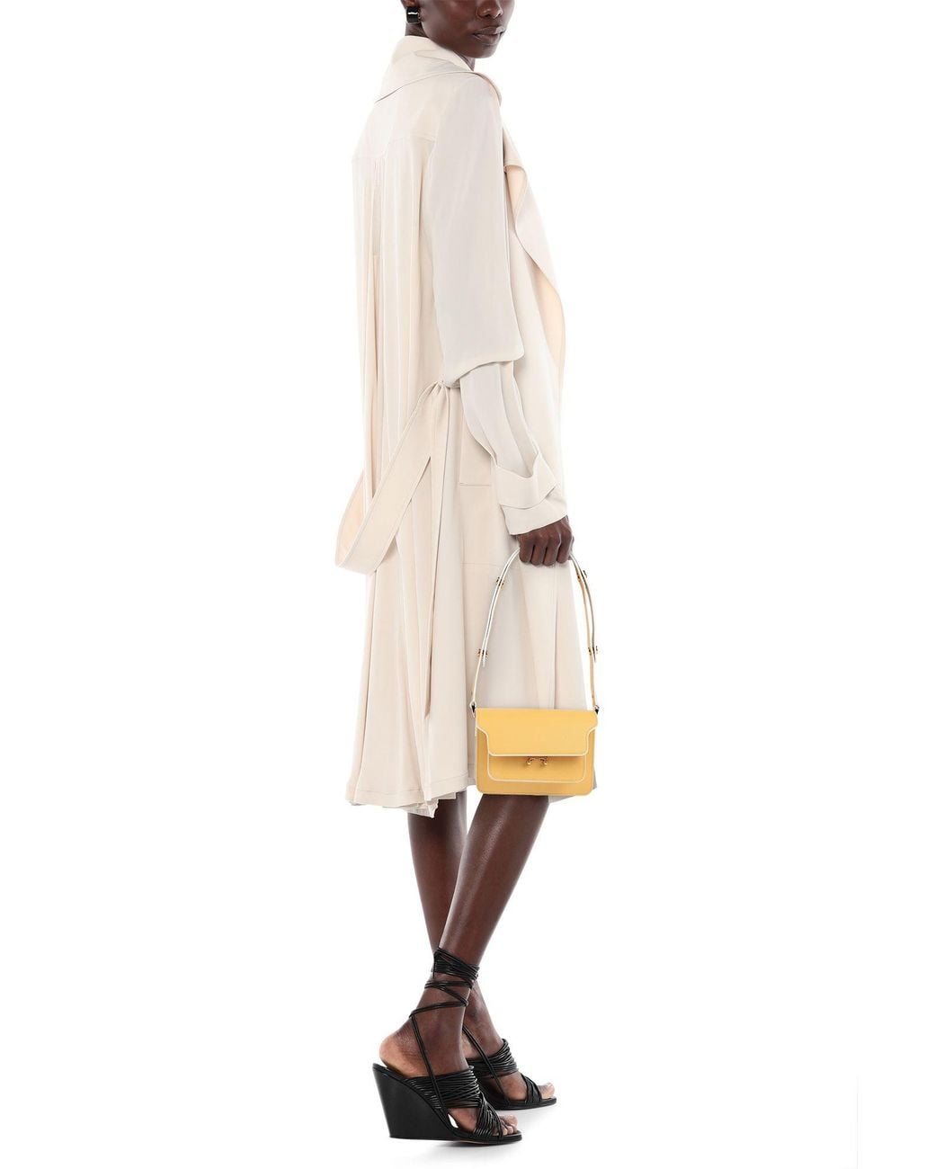 Marni Metallic Cross-Body Bag Cow Leather, Brass