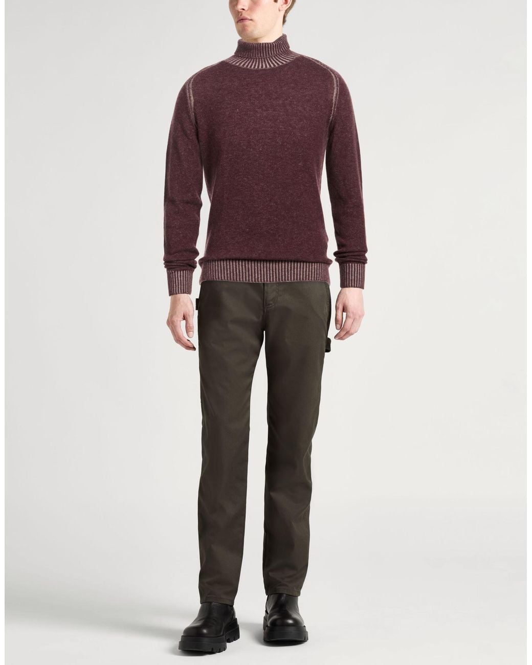 Col Roulé Moorer pour homme en coloris Purple
