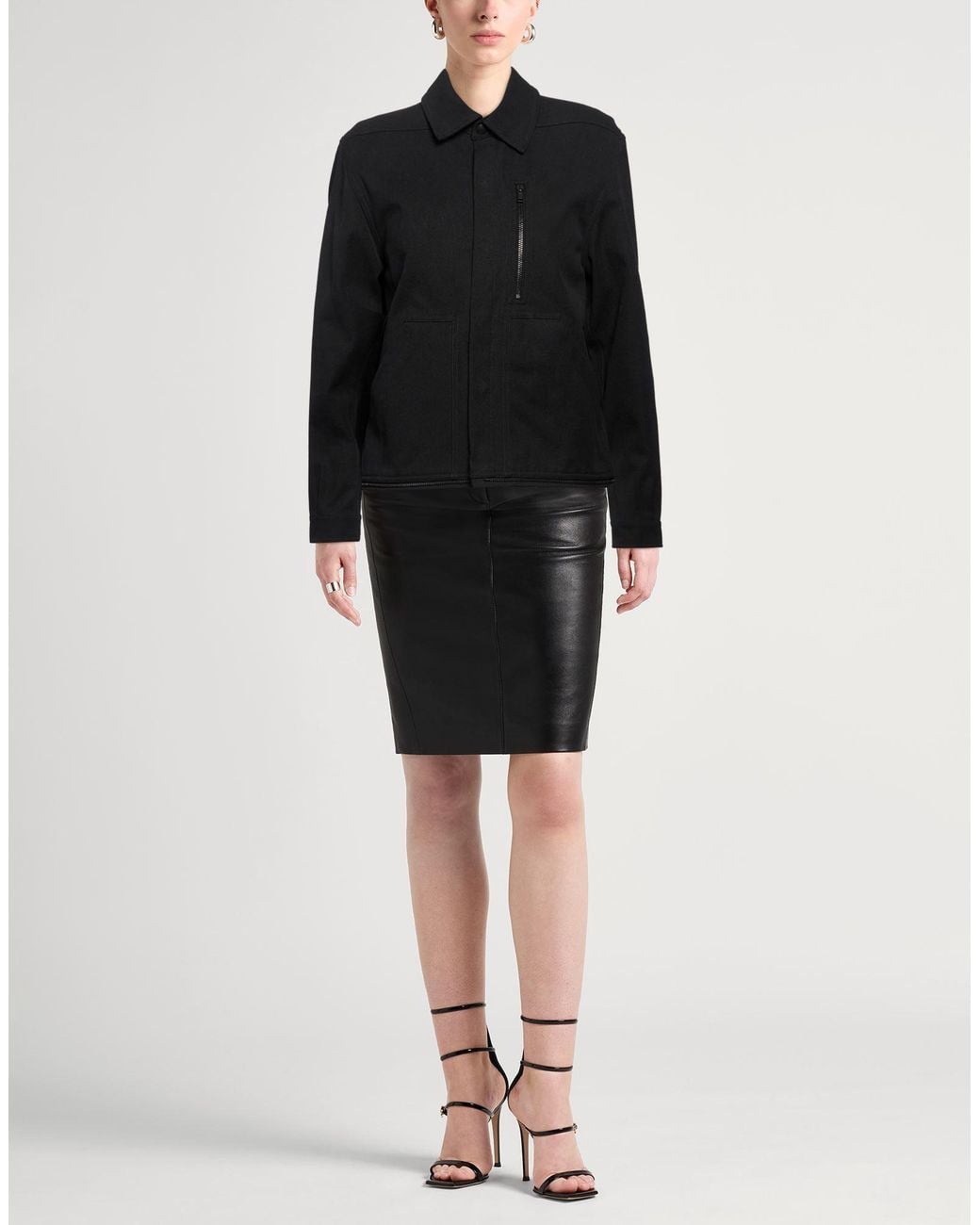 Rick Owens Black Denim Outerwear Cotton