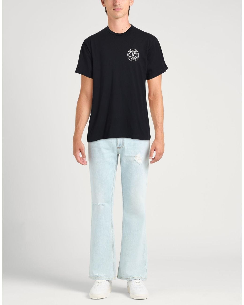 Versace Jeans Couture Black T-Shirt Cotton for men