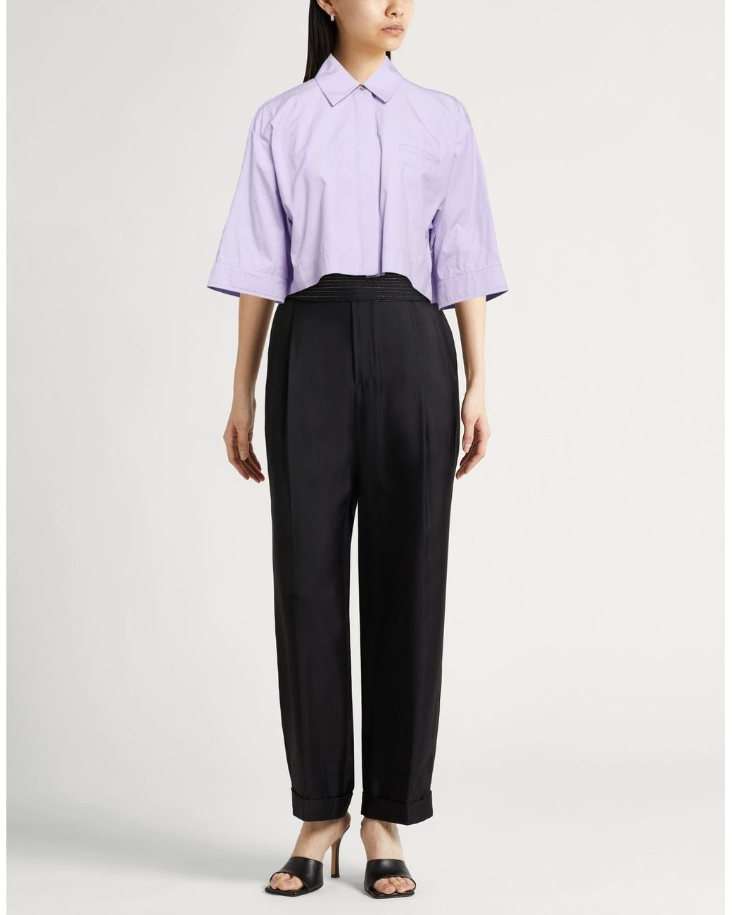 Agnona Purple Lilac Shirt Cotton