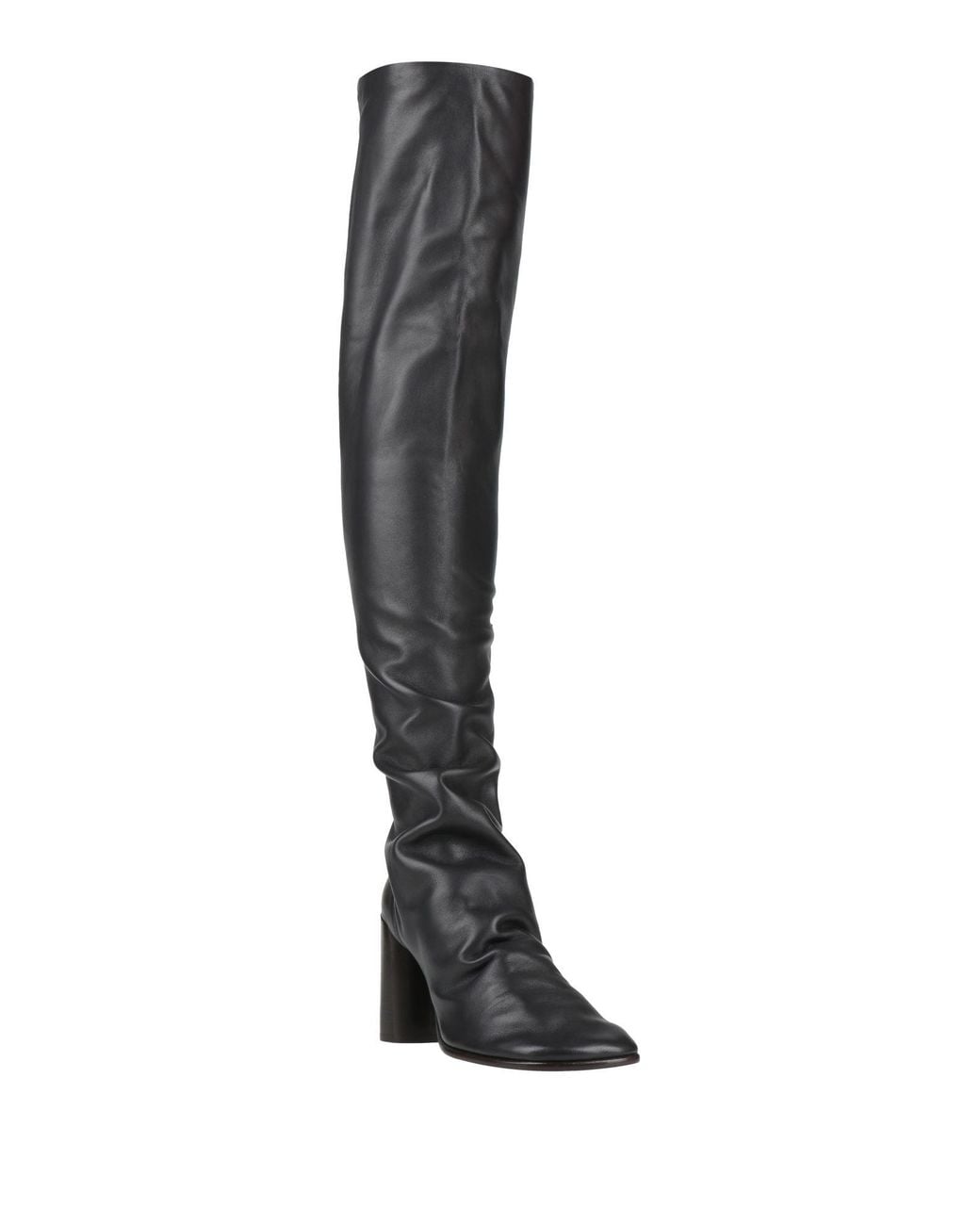 Lemaire Black Dark Boot Leather
