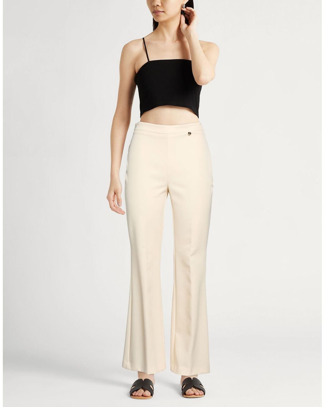Liu Jo Natural Pants Polyester, Elastane