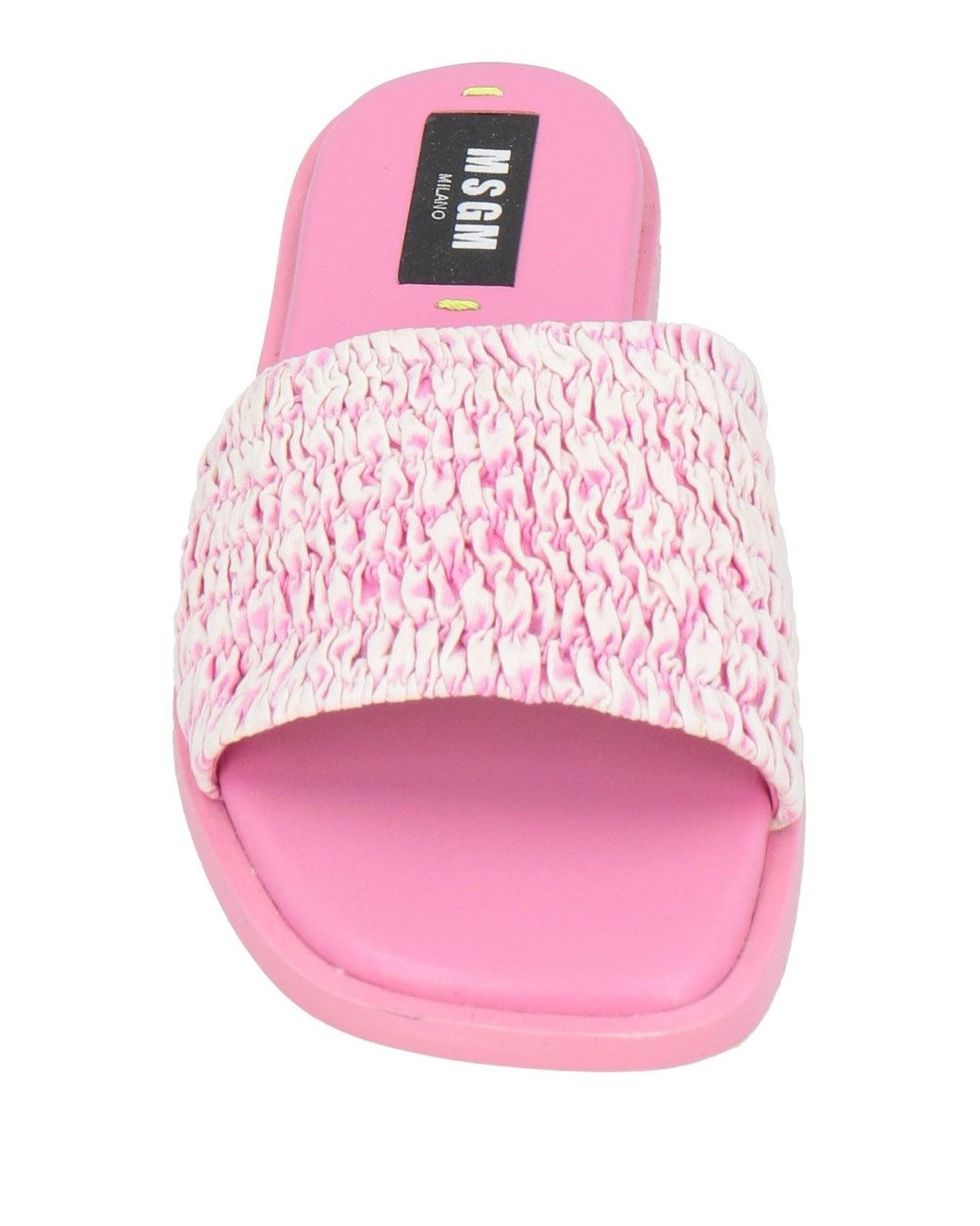 MSGM Pink Sandals Textile Fibers