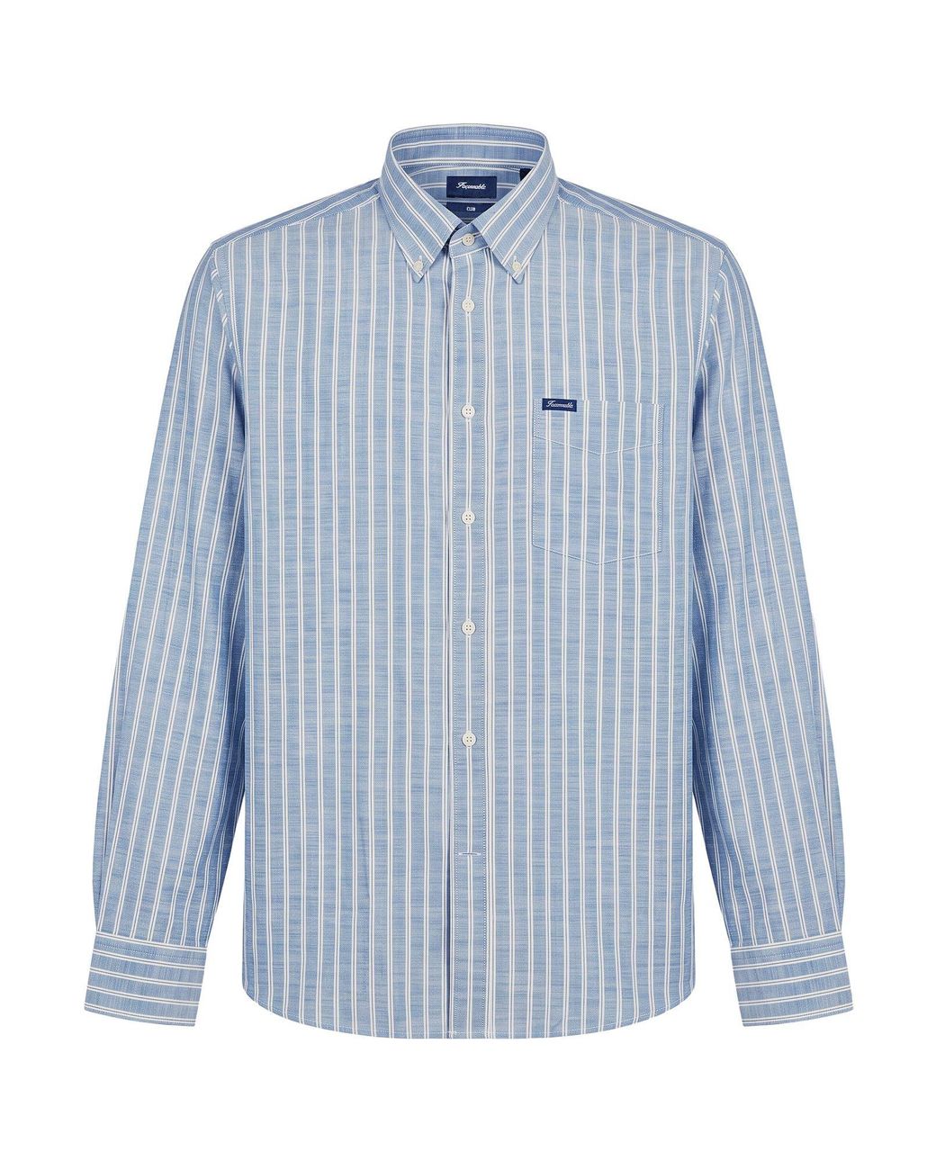 Façonnable Blue Slate Shirt Cotton for men