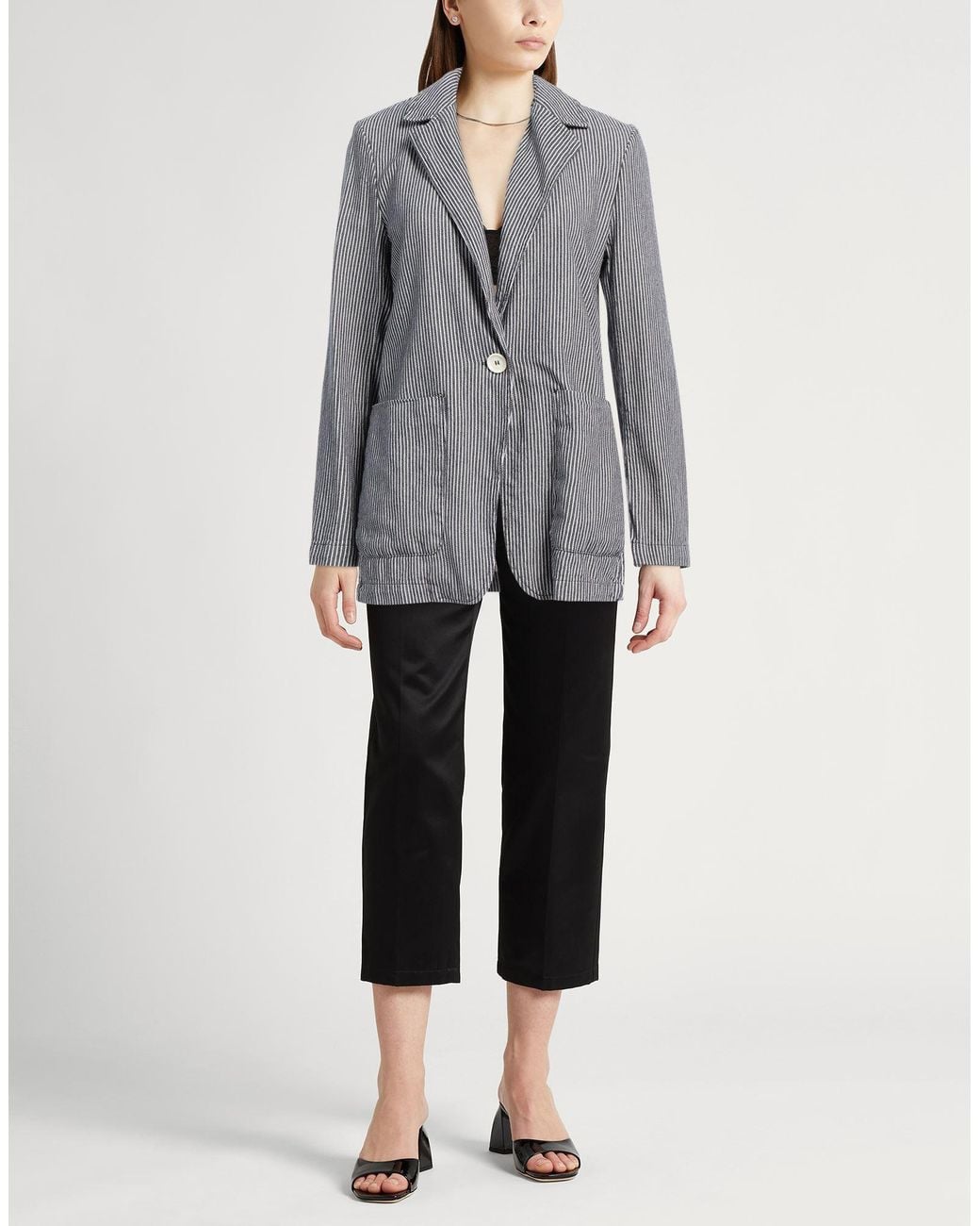 Aspesi Gray Blazer Cotton