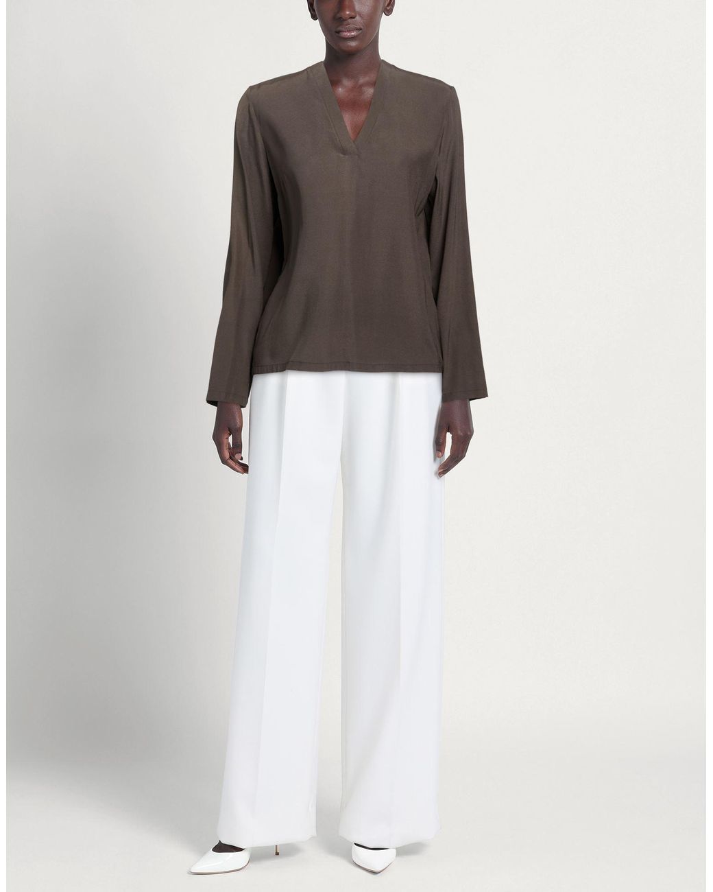 Top Camicettasnob de color Brown