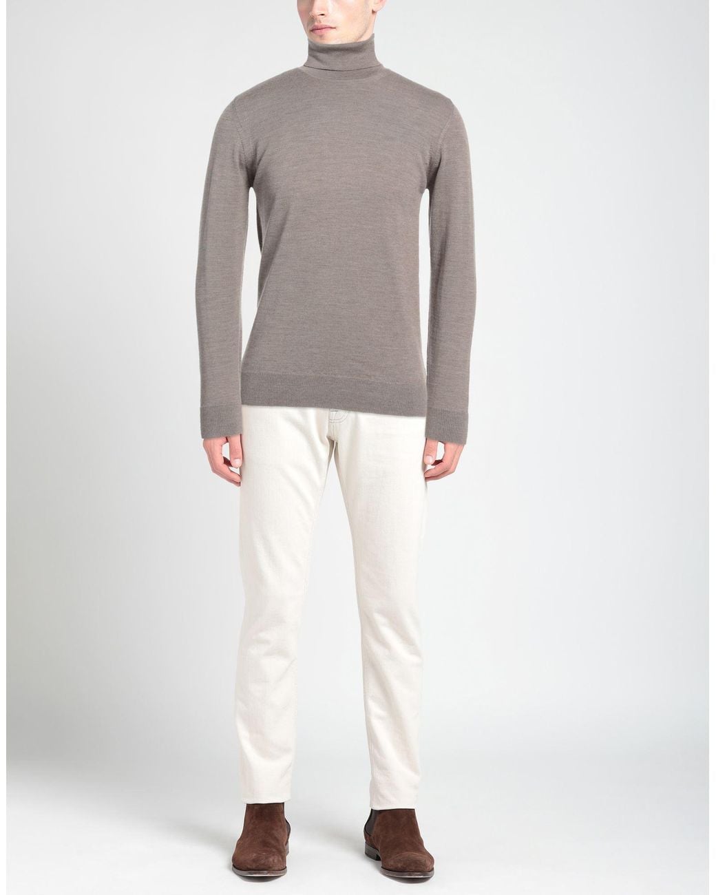 Alpha Studio Gray Turtleneck for men