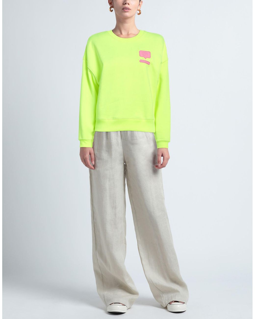 Chiara Ferragni Green Sweatshirt