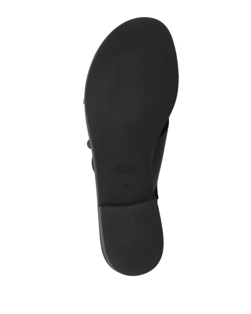 Frau Black Sandals Leather