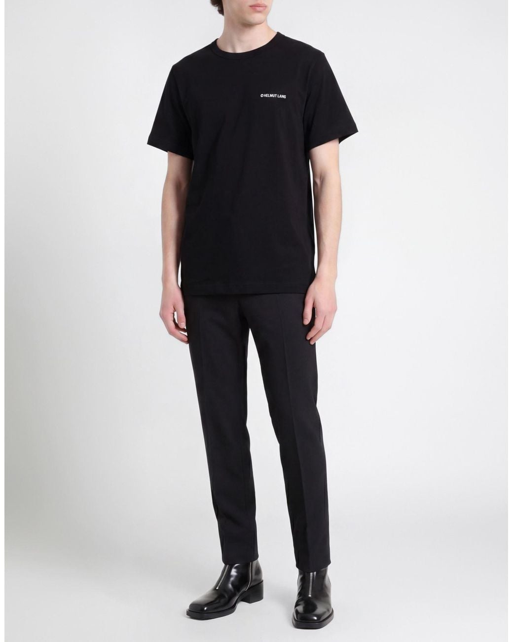 Helmut Lang Black T-Shirt Cotton for men