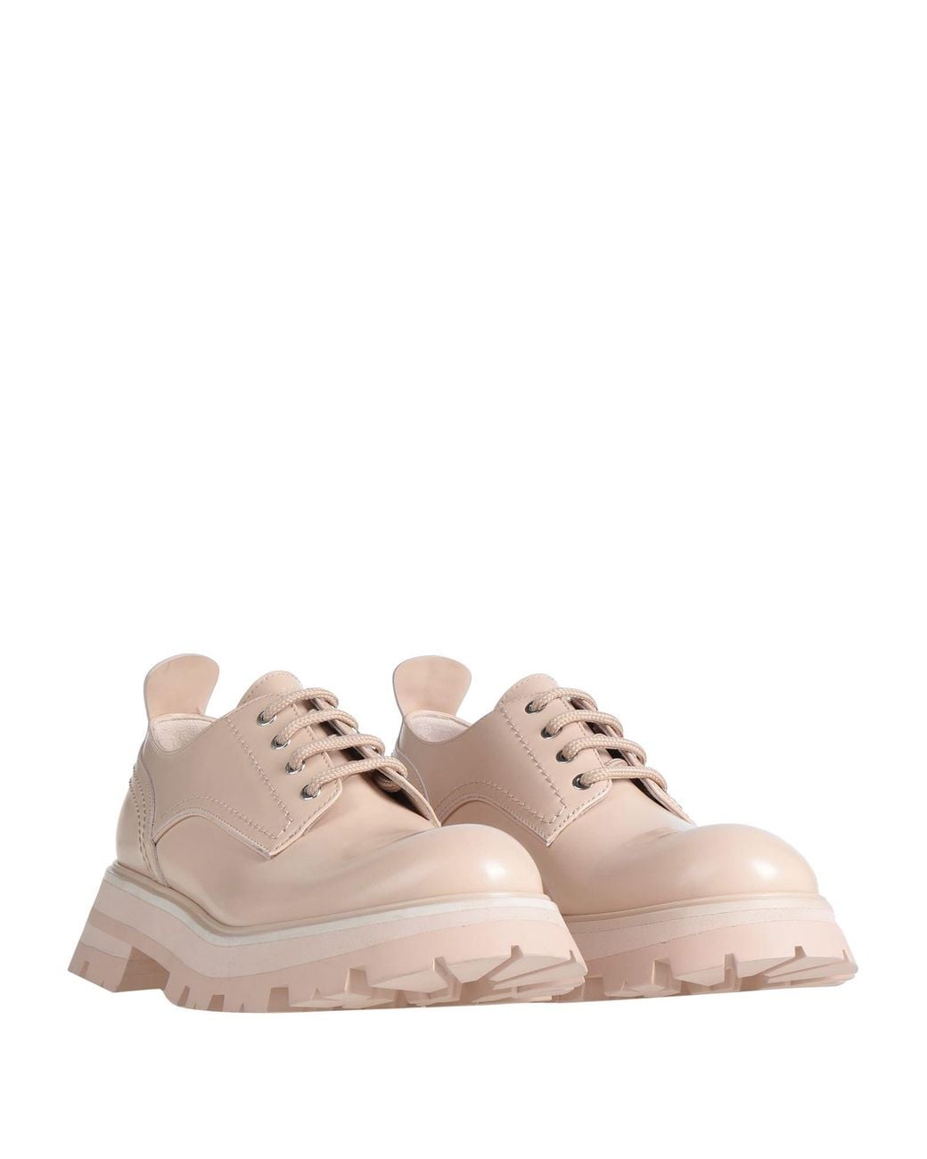 McQueen Pink Lace-Up Shoes