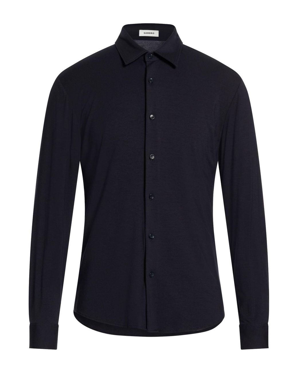 Sandro Blue Midnight Shirt Viscose, Elastane for men