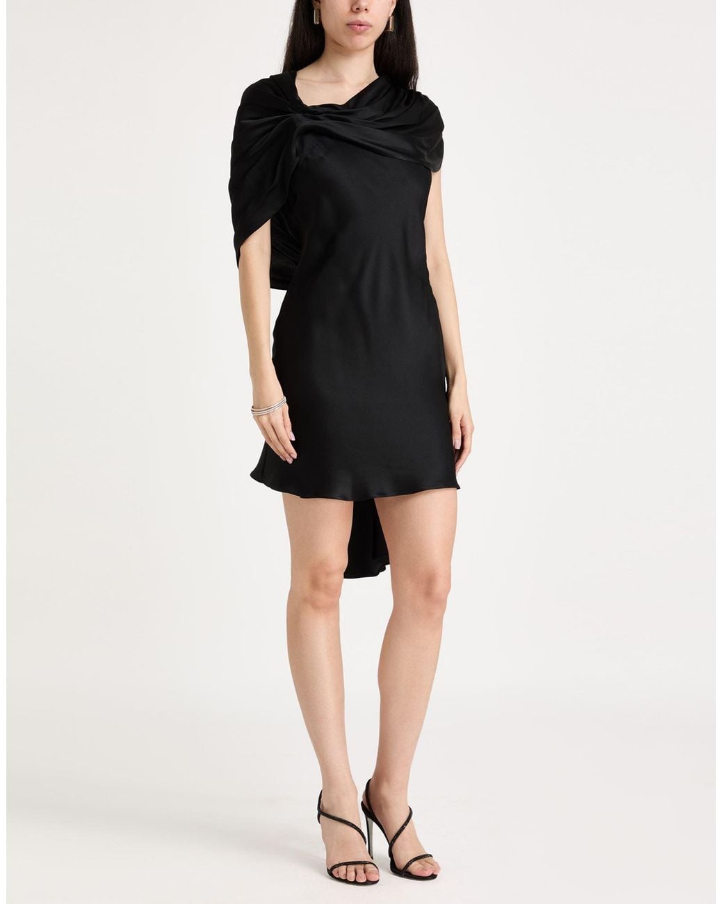 GIUSEPPE DI MORABITO Black Mini Dress Acetate, Silk