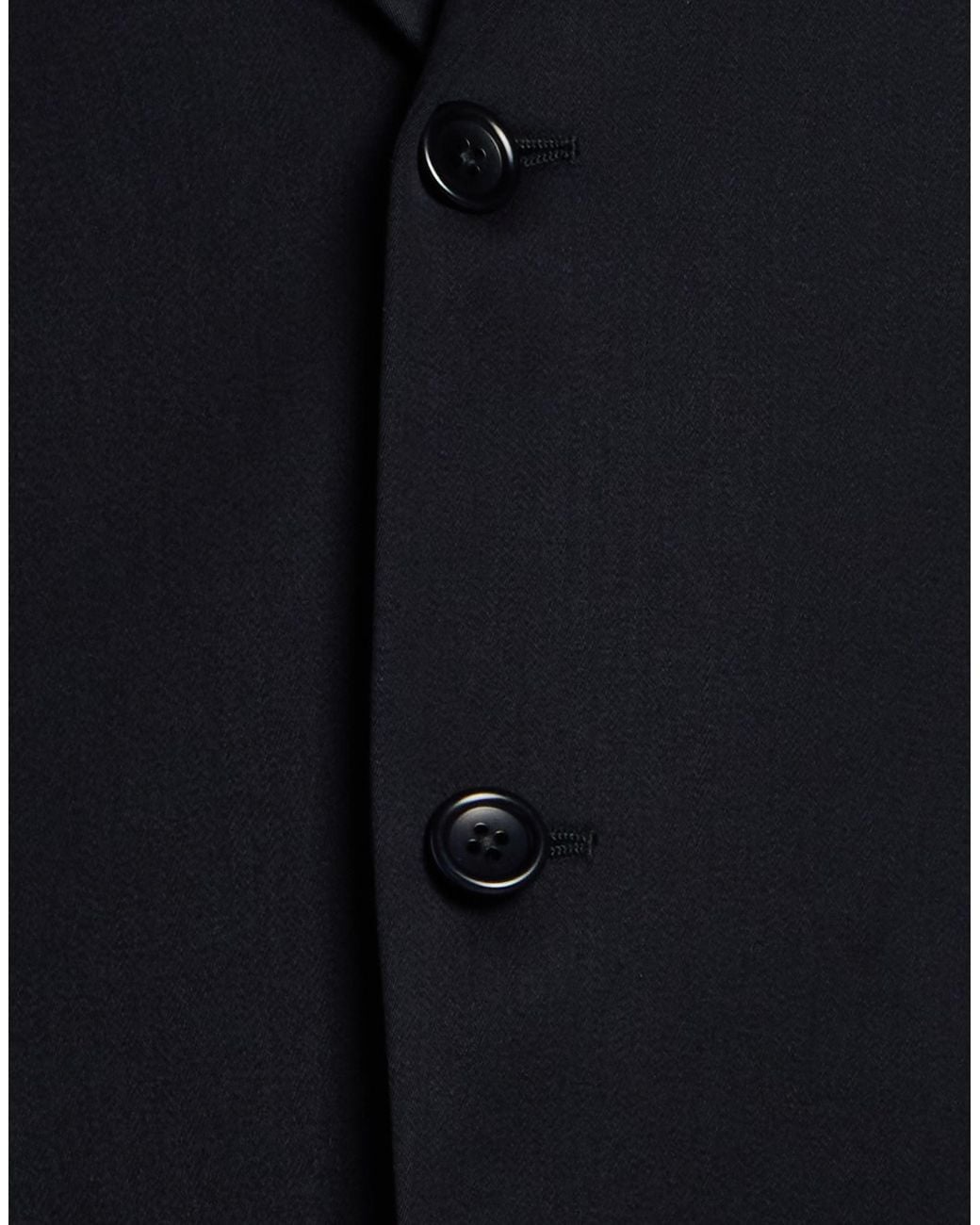 Armani Collezioni Black Midnight Suit Wool, Elastane for men